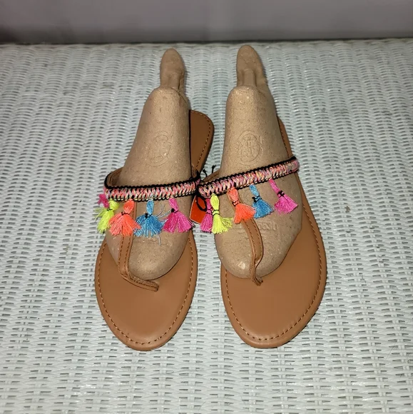 Women's sandals Multi-colored size 7/8 treads decorative - Picture 1 of 5